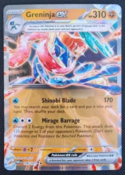 Greninja EX 106/167 Pokemon Twilight Masquerade NM - Image 1