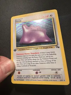 Pokemon TCG Ditto 3/62 Fossil 1st Edition Holo Rare 1999 WotC Vintage - Image 3