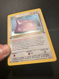 Pokemon TCG Ditto 3/62 Fossil 1st Edition Holo Rare 1999 WotC Vintage - Image 4