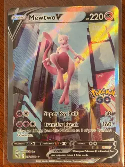 Mewtwo V (Alternate Full Art) 072/078 Pokemon GO Holo - Image 1
