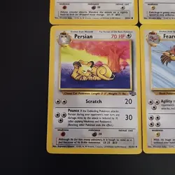 Pokemon TCG 6 Card Jungle Set Lot - Vintage WOTC 1999 - Meowth, Persian, Eevee + - Image 3