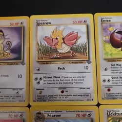 Pokemon TCG 6 Card Jungle Set Lot - Vintage WOTC 1999 - Meowth, Persian, Eevee + - Image 4