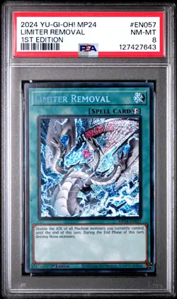 2024 YU-GI-OH! MP24-25TH ANV TIN: DUELING MIRRORS 1ST ED LIMITER REMOVAL PSA 8 - Image 1