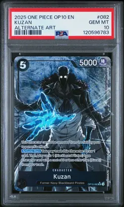 2025 One Piece Op10-Royal Blood #082 Kuzan Alternate Art PSA 10 - Image 1