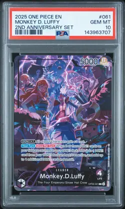 One Piece Monkey D. Luffy 061 PSA 10 - Image 1