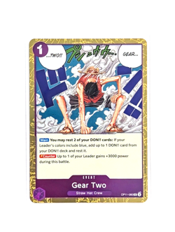 Gear Two OP11-080 R Rare Event ONE PIECE A Fist of Divine Speed ENGLISH NM/M - Image 1