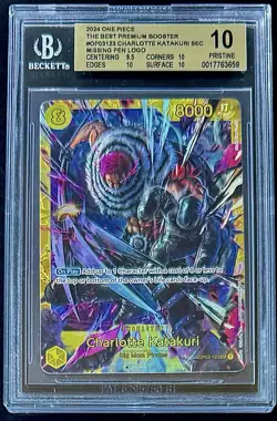 BGS 10 One Piece OP03-123 SEC Charlotte Katakuri Foil - English - PRB01 - Graded - Image 1