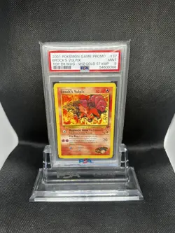 PSA 9 MINT - Gold W Stamp Brock's Vulpix (Magazine Promo) WoTC Pokemon Card - Image 2