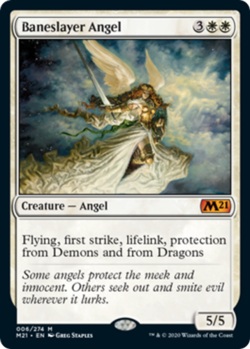 Baneslayer Angel FOIL Core Set 2021 / M21 NM White Mythic Rare MTG - Image 1