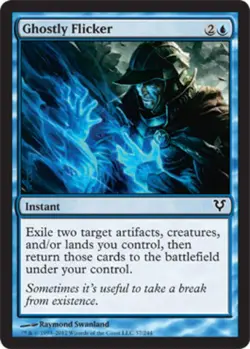 MTG Ghostly Flicker, Avacyn Restored, Moderately Played, English - Image 1