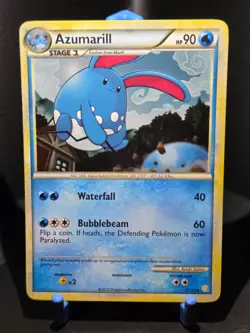 Pokemon HeartGold & SoulSilver Azumarill Holo 2/123 NM - Image 1