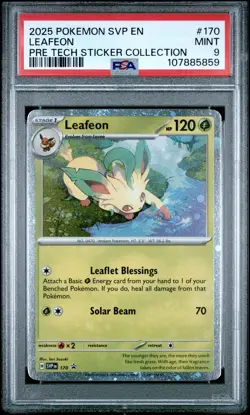 Leafeon 170/131 Prismatic Evolutions Tech Sticker Collection Pokemon PSA 9 - Image 1