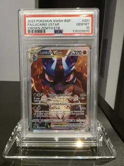 Pokemon Lucario VSTAR SWSH 291 Promo Card PSA 10 Crown Zenith ETB 2023 Full Art - Image 1