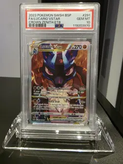 Pokemon Lucario VSTAR SWSH 291 Promo Card PSA 10 Crown Zenith ETB 2023 Full Art - Image 5
