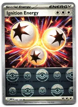 Ignition Energy 086/086 - 🌊 White Flare Pokemon Reverse Holo POKE BALL 🖤 - NM - Image 1