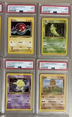 1999 Pokemon Set Base German 1st Edition PSA9 - Digda, Smogon, Traumato, Sterndu - Image 3