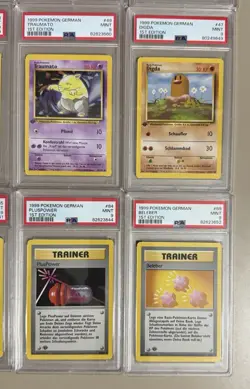 1999 Pokemon Set Base German 1st Edition PSA9 - Digda, Smogon, Traumato, Sterndu - Image 4