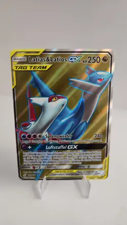 Pokemon Latias Latios GX 169/181 Tag Bolt - Team Up Gold Full Art - Image 1