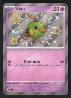 Natu 151/091 Pokemon TCG SV: Paldean Fates NM - Image 1