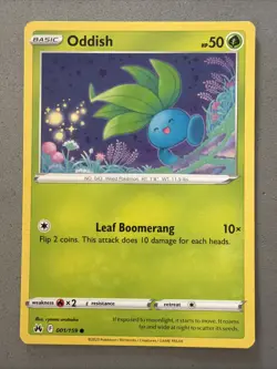 Pokemon TCG * 1/159 Oddish Common * Crown Zenith SWSH * NM - Image 1