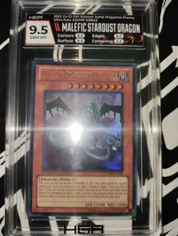 MALEFIC STARDUST DRAGON, JUMP-EN043, YuGiOh! TCG, HGA GEM MINT, 9.5 - Image 1