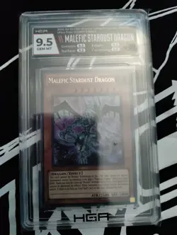 MALEFIC STARDUST DRAGON, JUMP-EN043, YuGiOh! TCG, HGA GEM MINT, 9.5 - Image 3