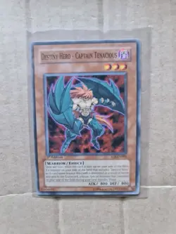 Yugioh DESTINY HERO - CAPTAIN TENACIOUS EOJ-EN002 1st Edition NM - Image 1