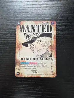 One Piece Sabo OP13-120 SEC Carrying on His Will Wanted Alternate Art English - Image 1