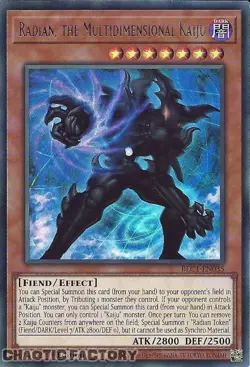 YUGIOH TCG SILVER ULTRA RARE BLC1-EN035 Radian, the Multidimensional Kaiju 1st E - Image 1