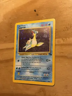 Pokemon Lapras 10/62 Fossil Holo Rare 80 HP English Card 1999 Wizards - Image 3