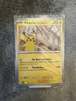Pokemon x Natural History Museum Pikachu Jumbo Promo Card, Plush & booklet - Image 2