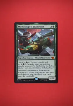 Michelangelo Improviser mtg Mythic 0119 Magic: The Gathering TMNT - Image 1