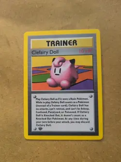 1999 Pokemon Game Base Set 1st Edition Shadowless #70/102 Clefairy Doll NM - Image 1