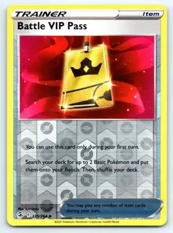 Pokemon Battle VIP Pass SWSH08: Fusion Strike (SWSH08) Reverse Holo 225/264 NM - Image 1