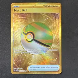 Pokemon TCG Nest Ball 255/198 SV01 Gold Secret Rare Holo EN - Image 1