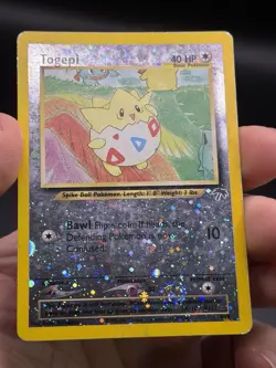Togepi Reverse Holo 4/18 Southern Islands Promo English Pokemom SWIRL WOTC MP - Image 3