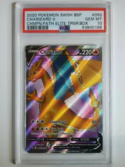 Pokemon Charizard V SWSH050 Champions Path Promo - PSA 10 - Image 1