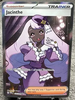 Pokemon TCG Jacinthe 110/088 Full Art Trainer Supporter Holo Card - Image 1
