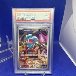 Pokemon 2025 Team Rocket's Wobbuffet 203 Destined Rivals ETB PSA 9 - Image 1