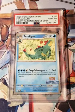 2025 POKEMON SVP EN-SV BLACK STAR PROMO #213 FERALIGATR PSA 10 - Image 1