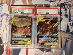 Pokemon Espeon Deoxys GX SM240 Umbreon Darkrai GX SM241 SEQUENTIAL PSA 8 NM - Image 1
