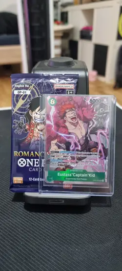 Eustass Kid Alt Art + Booster BLUE BOTTOM PRE ERRATA ALPHA One Piece Card Game - Image 1