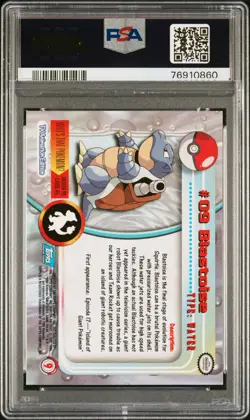 Blastoise 9 Topps Tv Pokemon PSA 9 - Image 2