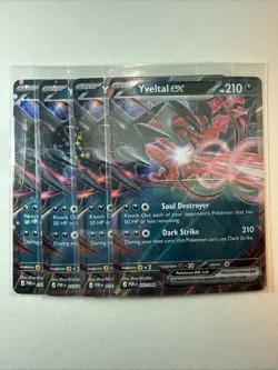 4x Pokemon TCG Perfect Order Yveltal Ex 053/088 Double Rare Near Mint Holo - Image 1