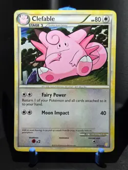 Pokemon HeartGold & SoulSilver Clefable Holo 3/123 NM - Image 1