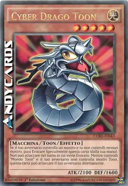 CYBER DRAGO TOON • (Toon Cyber Dragon) • Rara • CORE IT043 • 1Ed • Yugioh! - Image 1