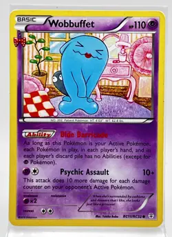 Wobbuffet RC11/RC32 Radiant Collection Generations Regular Pokemon Card 2016 LP - Image 1