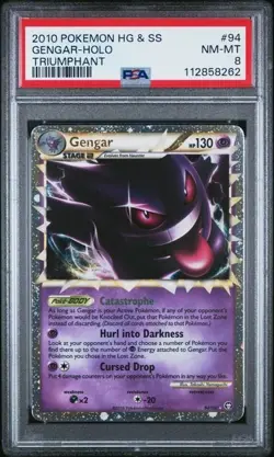 Pokemon Gengar Prime Triumphant Holo Ultra Rare #94 PSA 8 - Image 1