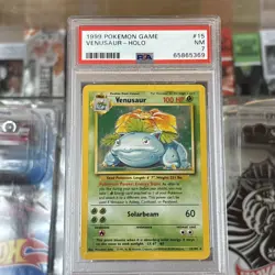 PSA 7 NM Venusaur 15/102 Holo Rare 1999 Pokemon Game Base Set Unlimited #15 - Image 1