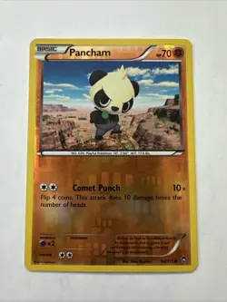 Pokemon - Pancham - 60/111 - Common - Reverse Holo - XY - Furious Fists - NM - Image 3
